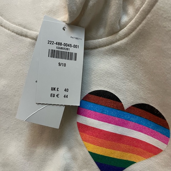 NWT Abercrombie Kids Pride Heart Hoodie Sweatshirt - Picture 2 of 4